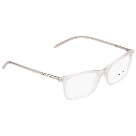 Prada Transparent Rectangular Ladies Eyeglasses 0PR 16WV 